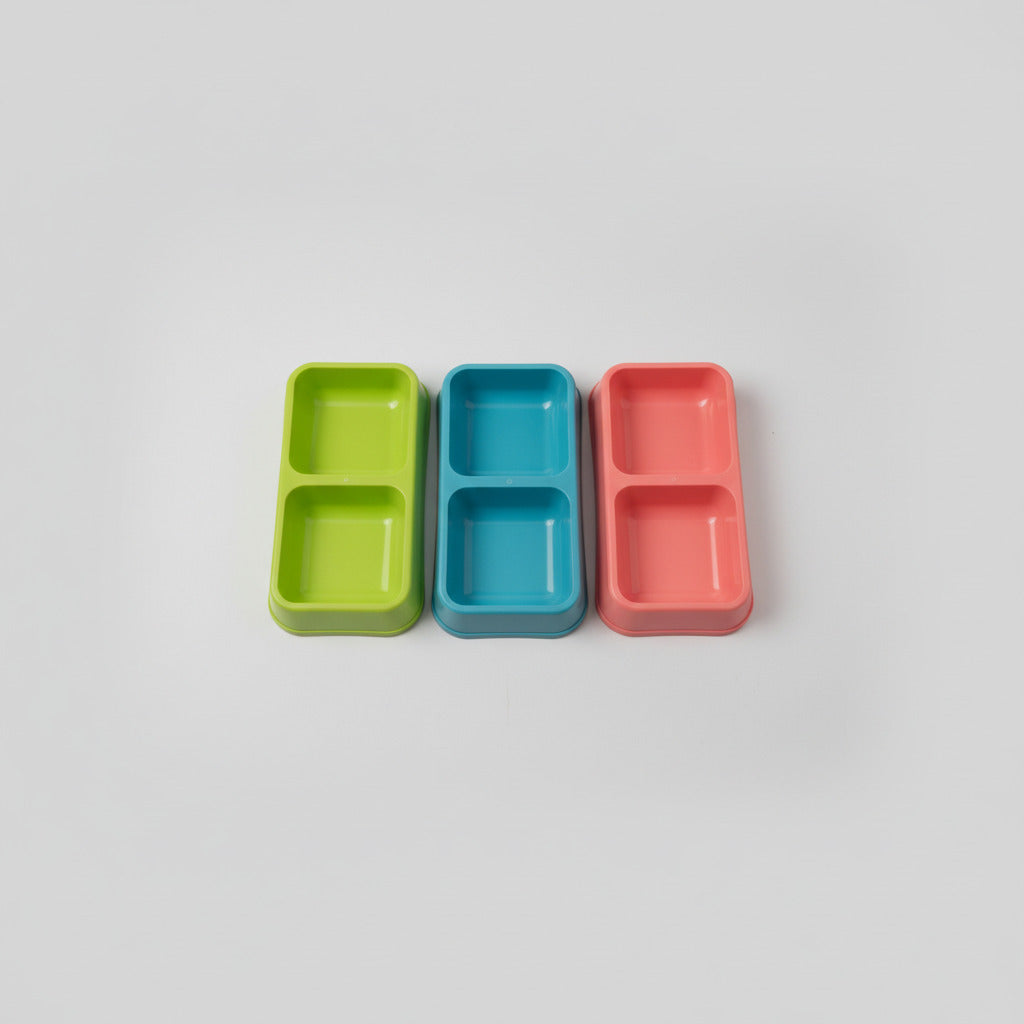 Square Double Pet Bowl