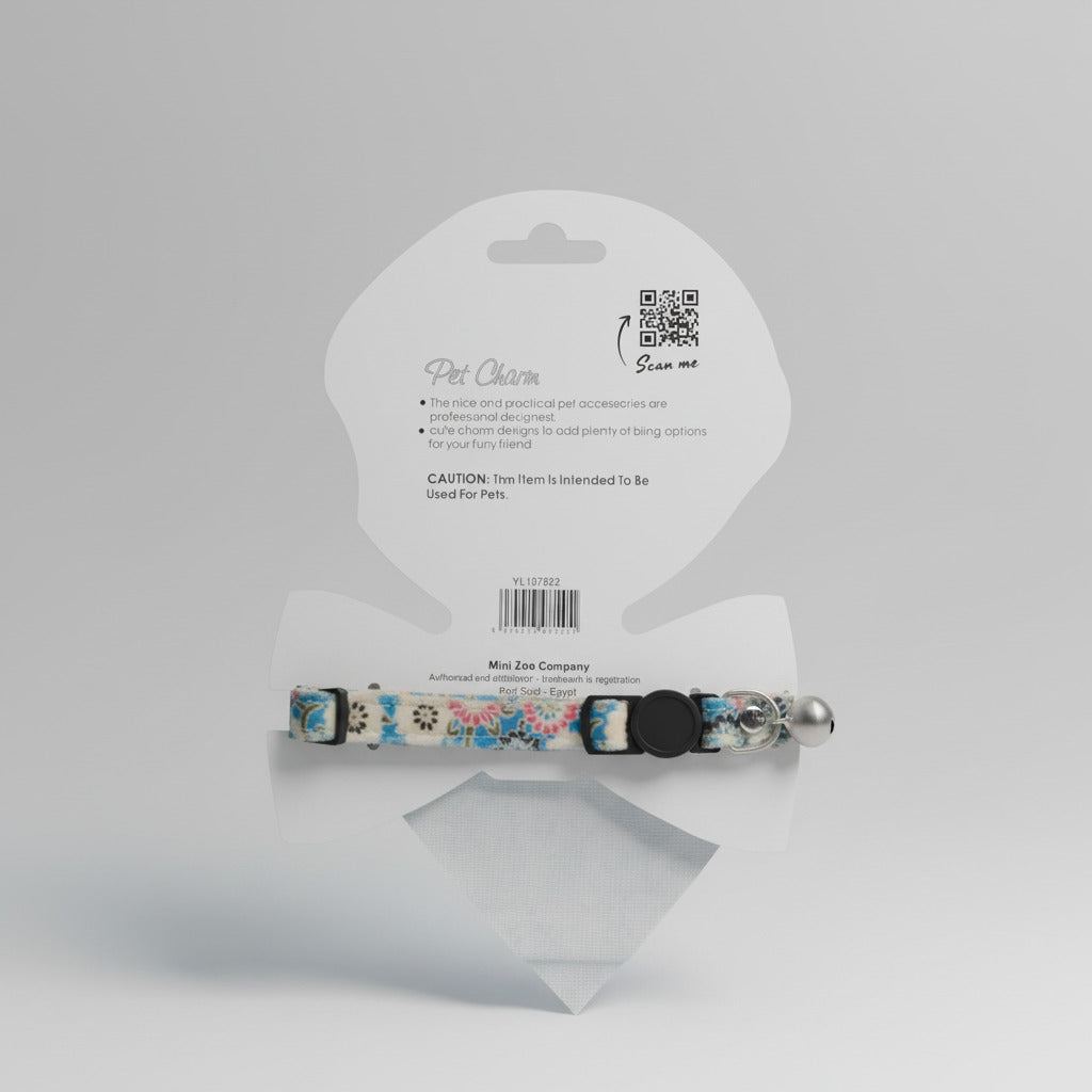 Naomi 2-in-1 Floral Cat Bandana & Detachable Collar Set
