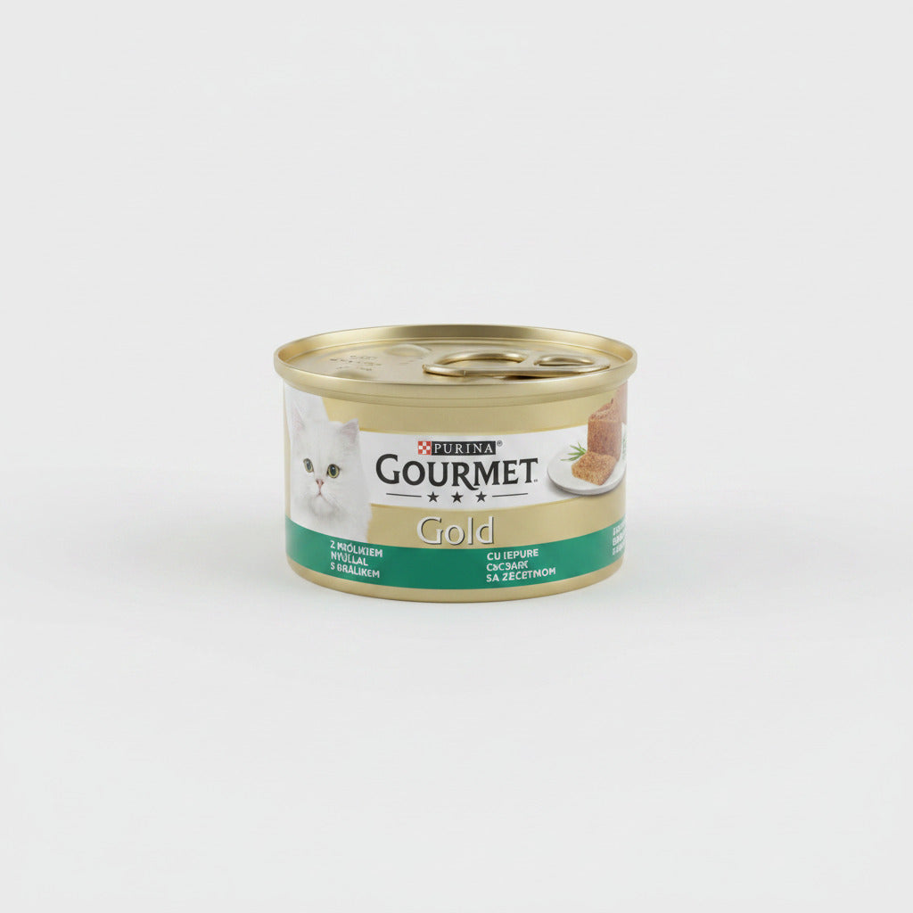 Purina Gourmet Gold Pâté for Cats – Savory Rabbit Flavor (85g Can)
