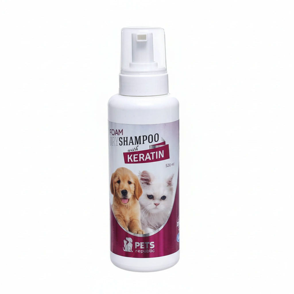 Pets Republic Foam Dry Shampoo with Keratin 520 ml