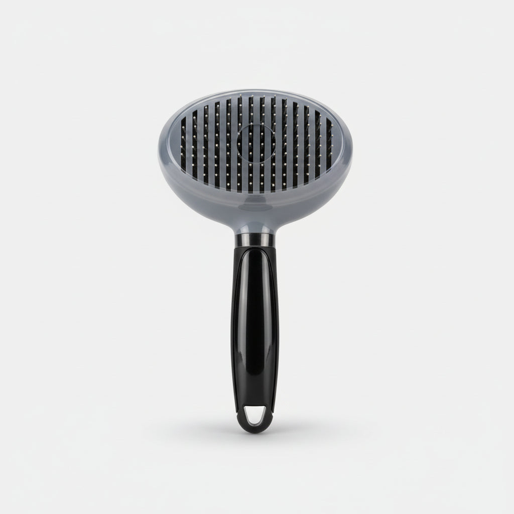 Nunbell Round High Button Brush – Self-Cleaning Slicker Brush