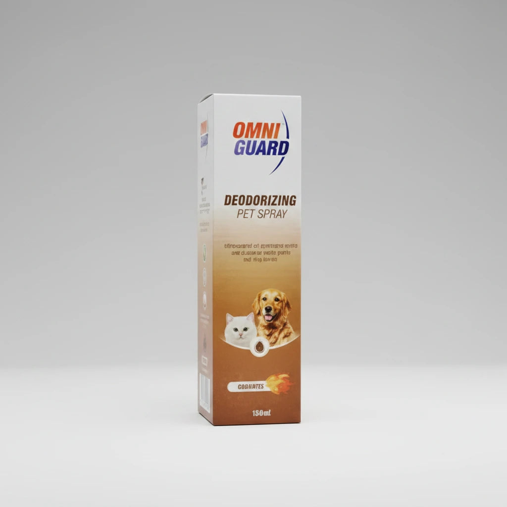 Omni Guard Deodorizing Pet Spray – Instant Odor Neutralizer for Dogs & Cats – 125ml