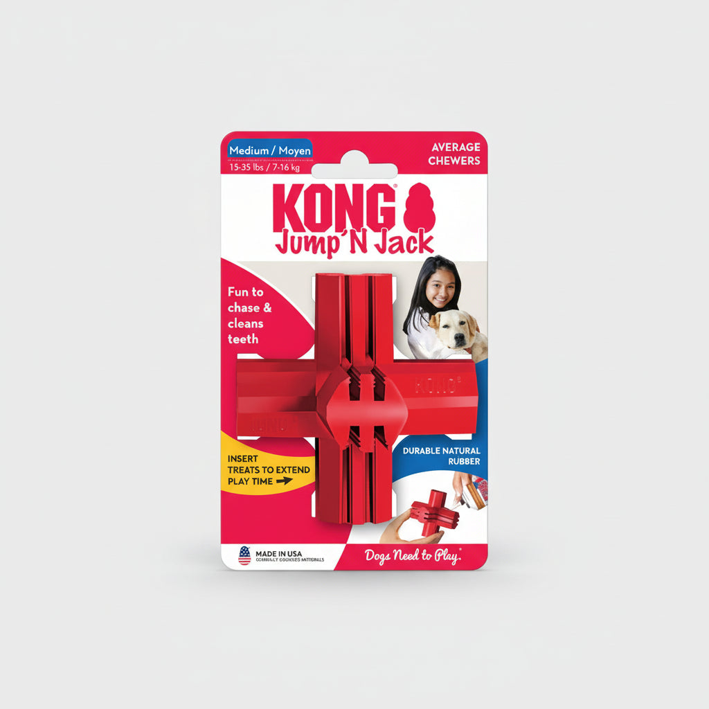 KONG Jump'N Jack Dog Chew Toy – Medium