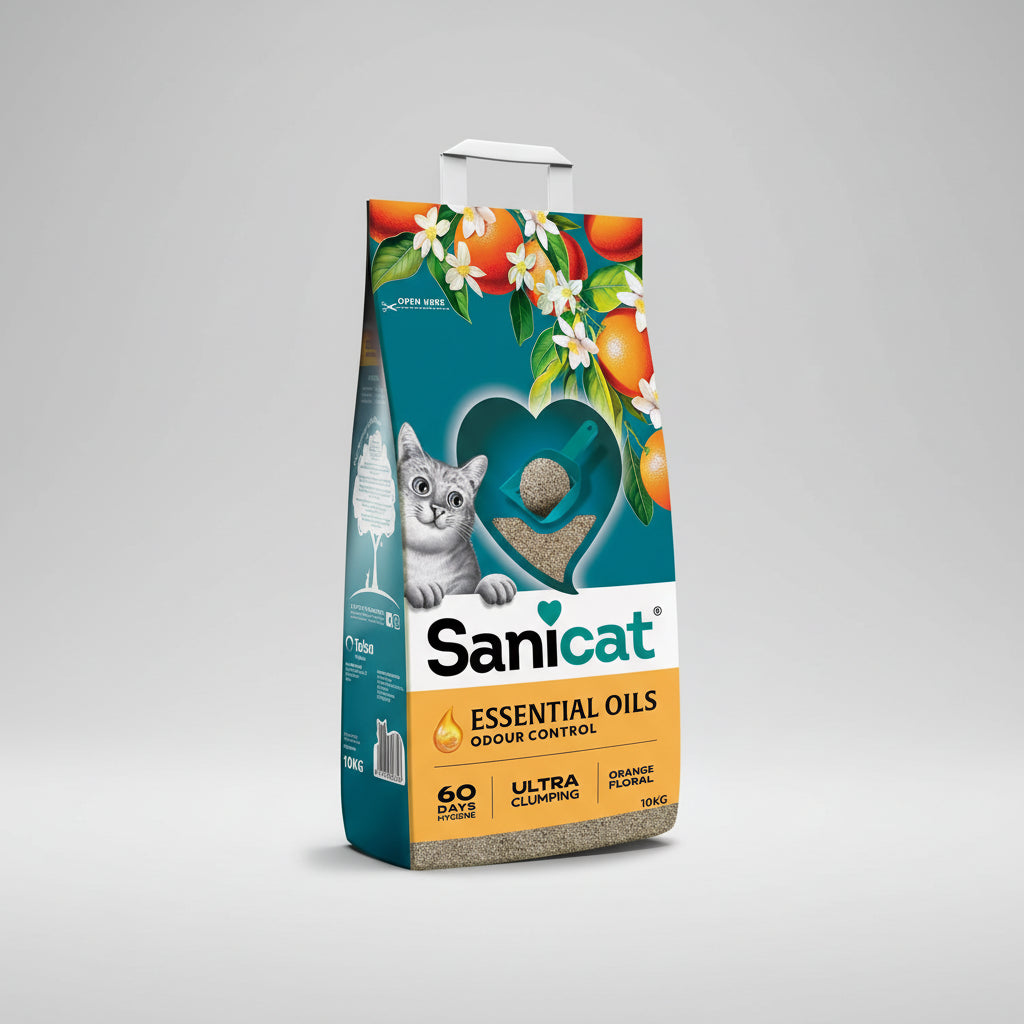 SaniCat Ultra Clumping Orange & Floral 10kg