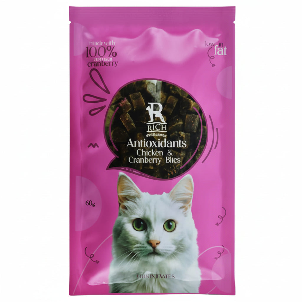 rich cat bites - chicken & cranberry 60 g