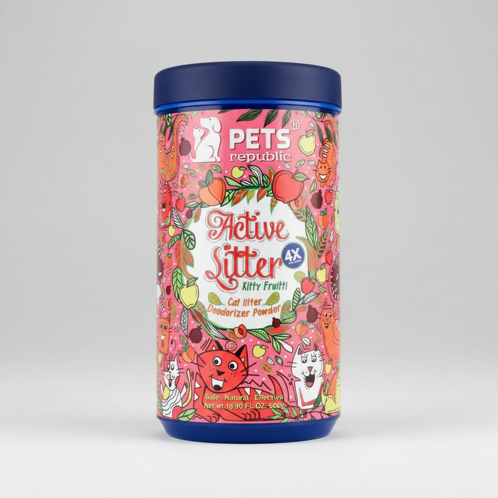 Pets Republic Active Cat Litter Deodorizer Powder Kitty Fruitti Scent 500 g