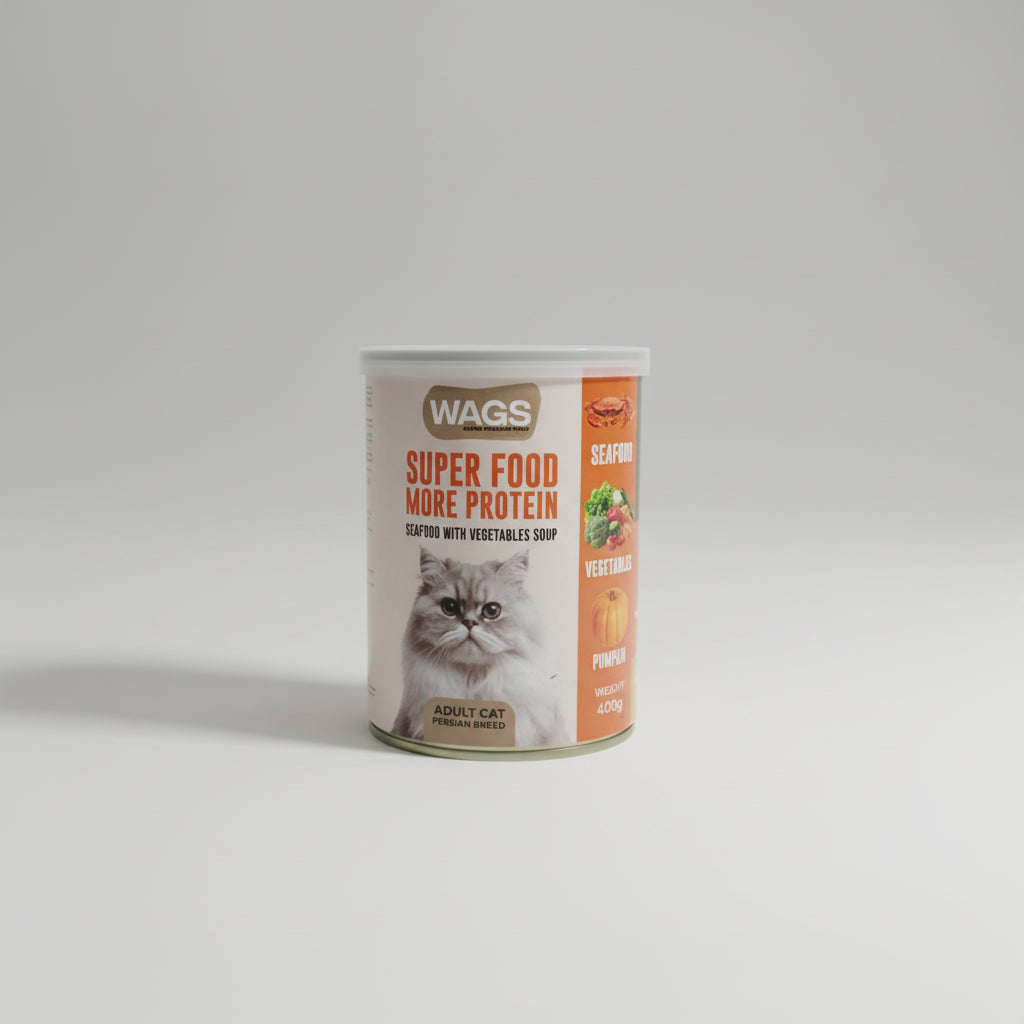 Wags Cat Wet Food with Seafood