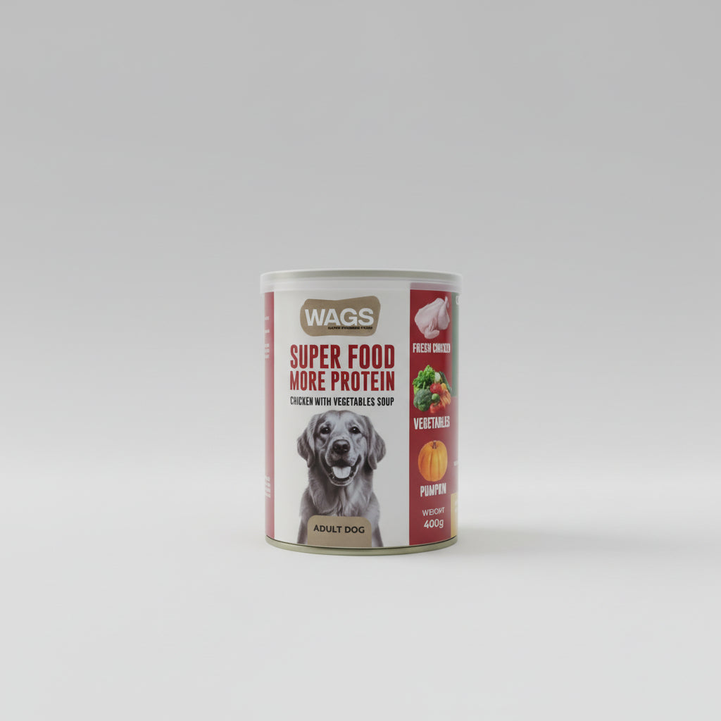Wags Adult Dog Wet Food - Chicken & Vegetables Soup (400g)