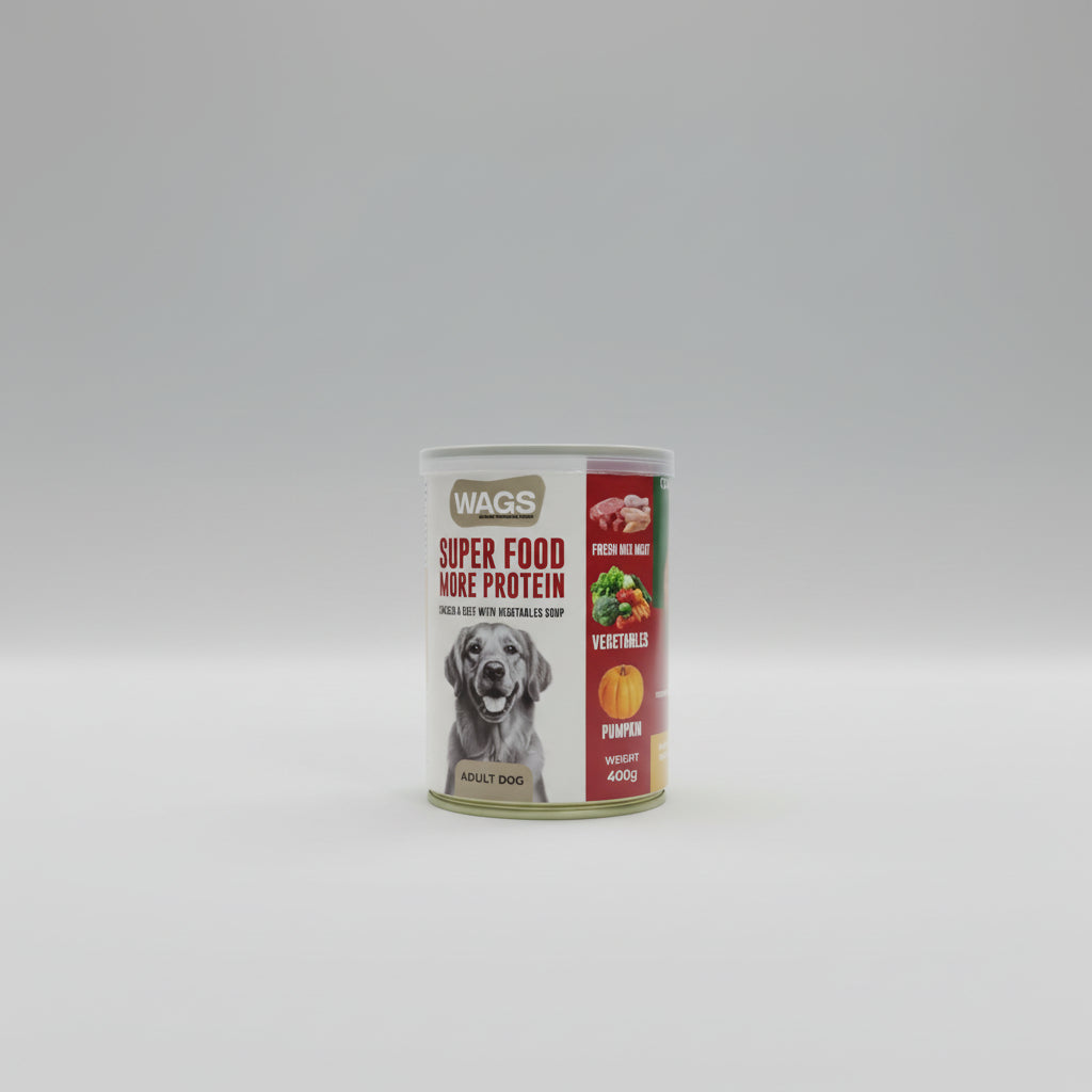 Wags Dog Wet Food with Meat