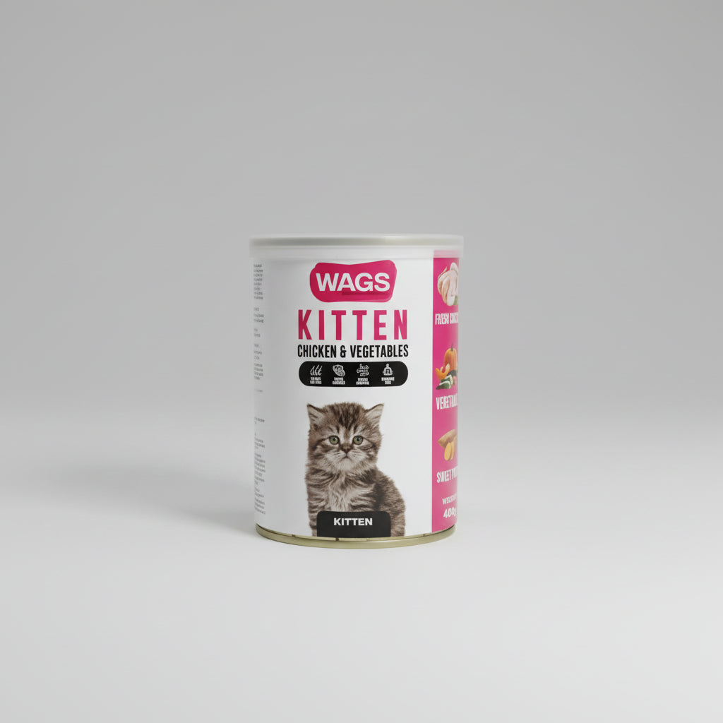 Wags Kitten Cat Wet Food - Fresh Chicken (400g)