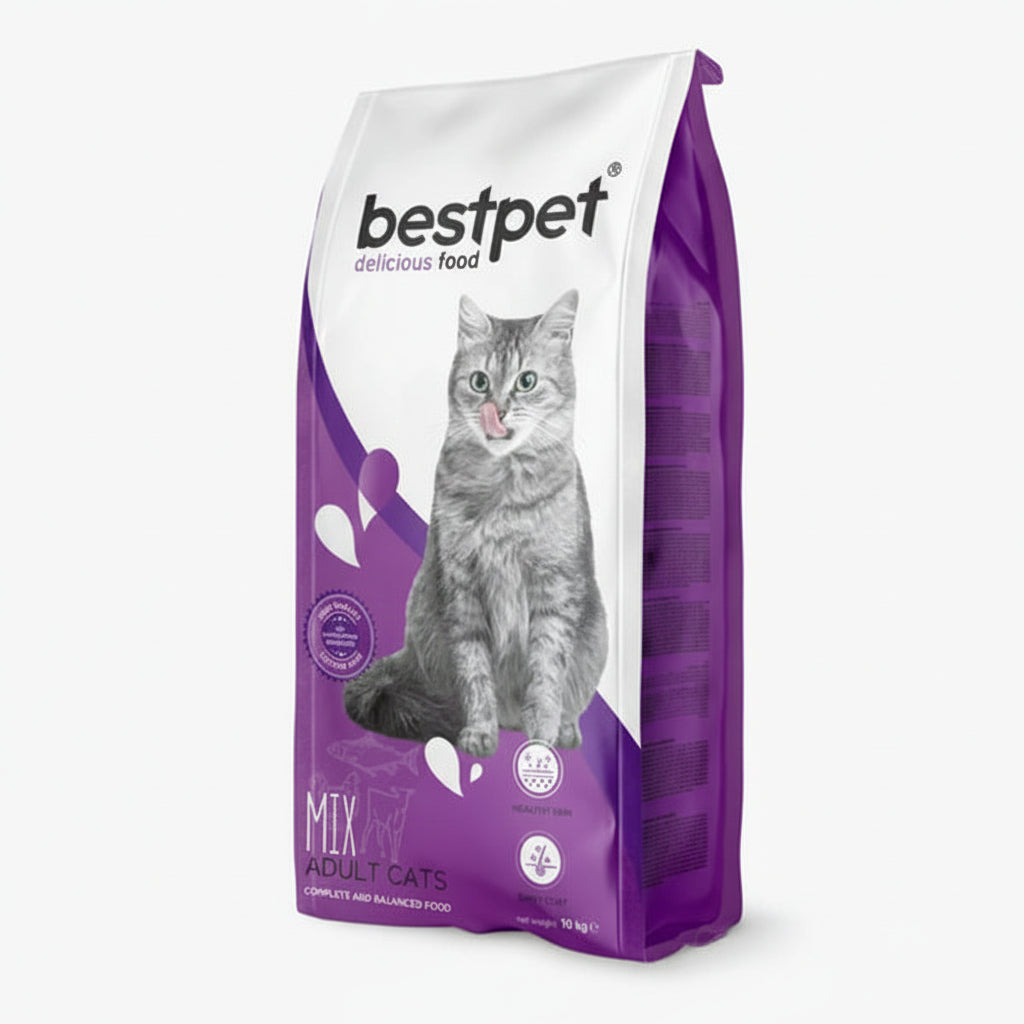 Bestpet Mix With Chicken & Lamb & Fish Adult Cats Dry Food 1 kg
