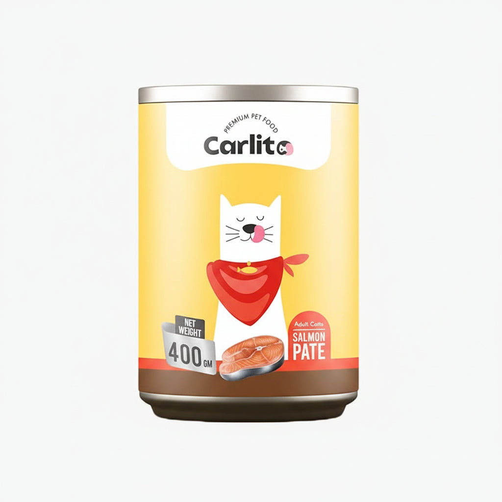 Carlito Adult Cat Wet Food Pate With Salmon, 400 gm