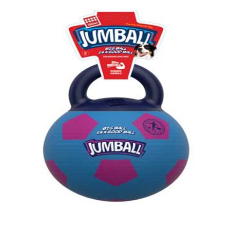 GIGWI JUMBALL SOCCER BALL WITH RUBBER HANDLE M SIZE