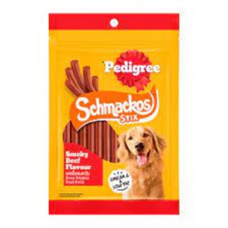 Pedigree Schmackos Stix Smoky Beef Flavour 70g.