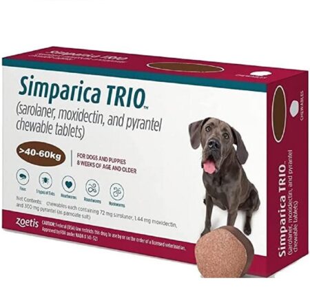 Simparica Trio Dogs 40 – 60KG – 1 Tablet