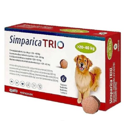 Simparica Trio Dogs 20 - 40KG - 1 Tablet