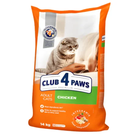 CLUB 4 PAWS Premium With Chicken Adult Cats Dry Food 14kg