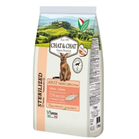 Chat & Chat Care Adult Sterilized Cat Food with Salmon 2KG