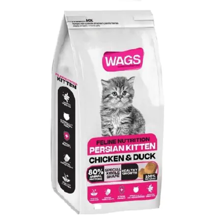 WAGS Dry food For Persian kitten Cat with chicken and duck 400 gr