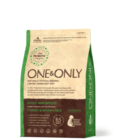 ONE&ONLY Turkey& Brown Rice For Adult Dogs Of Mini Breeds 1kg