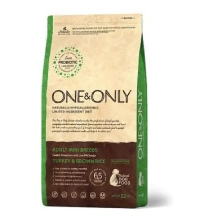 ONE&ONLY Turkey& Brown Rice For Adult Dogs Of Small Breeds 3kg