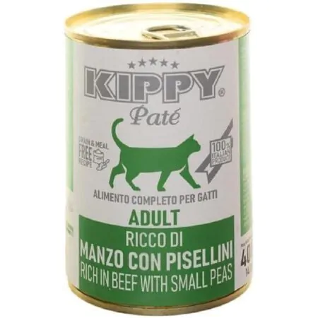 Kippy Wet Food For adult Cat beef with small peas 400 gr