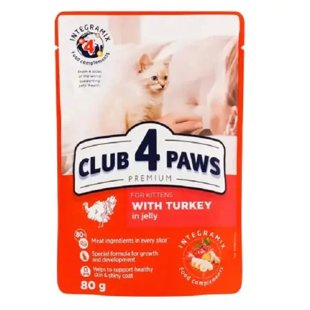Club 4 Paws Kittens Turkey 80g