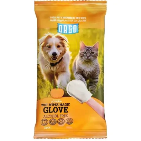 Orgo Pet Wet Wipe Glove Pumpkin Scent 1 wipes