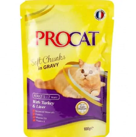 Procat Soft With Turkey And Liver 100g
