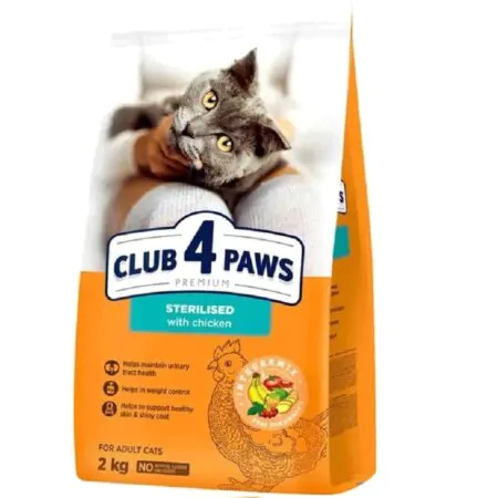 club 4 paws premium sterilised chicken 2k