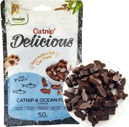 Delicious Catnip y Pescado de Oceano 50gr