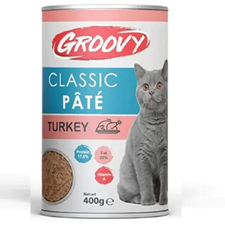 Groovy Classic Pate Adult Cat TURKEY Wet Food Cans 400 g