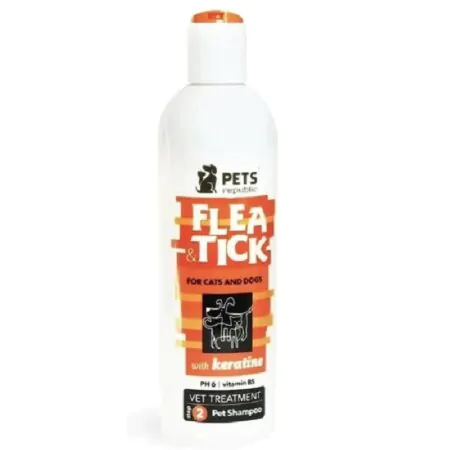 Pets Republic Flea and Tick Shampoo with Keratin Oil- 500 ml