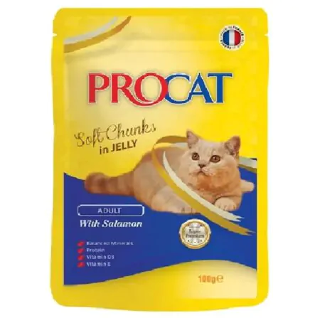 PROCAT Soft chunks in jelly with Salmon 100 gm