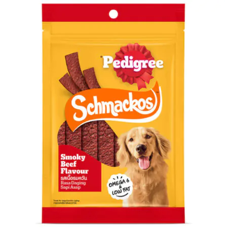 Pedigree Schmackos Stix Smoky Beef Flavour 70g.