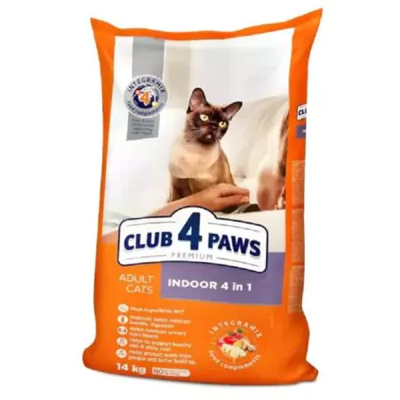 Club 4 Paws in door 4x1 Dry Food with chicken for adult cat 14k
