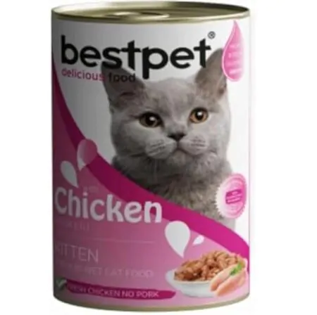Bestpet Wet Food Chunks with Chicken in Gravy for Kittens 400gm