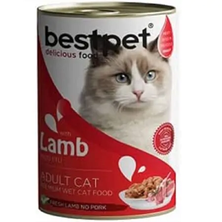 Bestpet Wet Food Chunks with Lamb in Gravy for Adult Cats 400gm