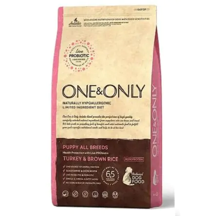 ONE&ONLY Puppy All Breeds Turkey & Brown Rice Dog Dry Food 12Kg