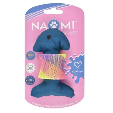 Plush Fish Toy for Cats Blue by Naomi