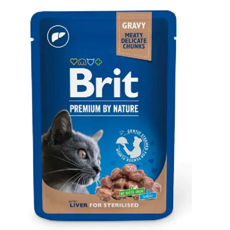 Chunks in Gravy with Liver for Sterilised Cats 100 G