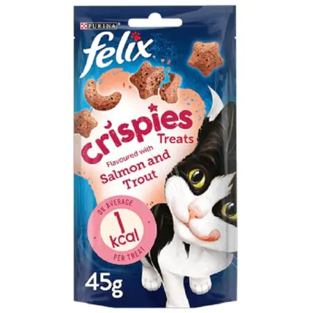Felix Crispies Cat Treats – Salmon & Trout 45g