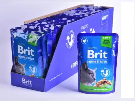 Brit Premium Cat Pouches Chicken Slices for Sterilised 100 G