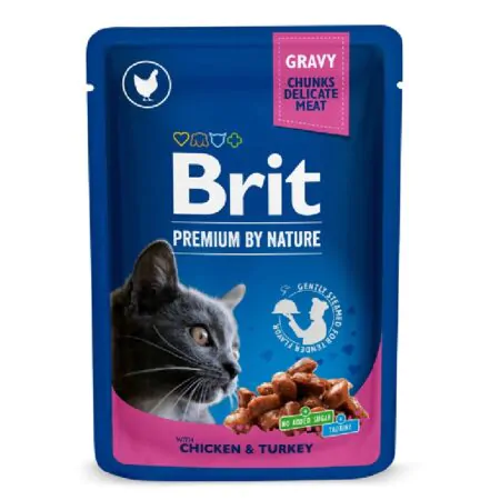 Brit Premium Cat Pouches with Chicken & Turkey 100 G