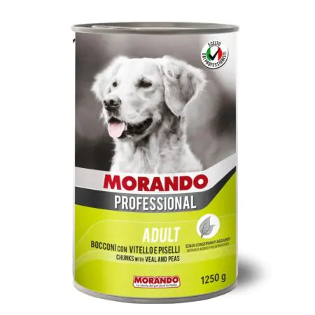 morando adult vitello piselli 405g