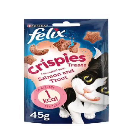 Felix Crispies Cat Treats – Salmon & Trout 45g