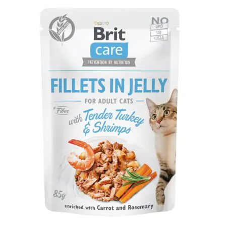 Brit Care Cat Pouch Tender Turkey & Shrimps in Jelly 85G