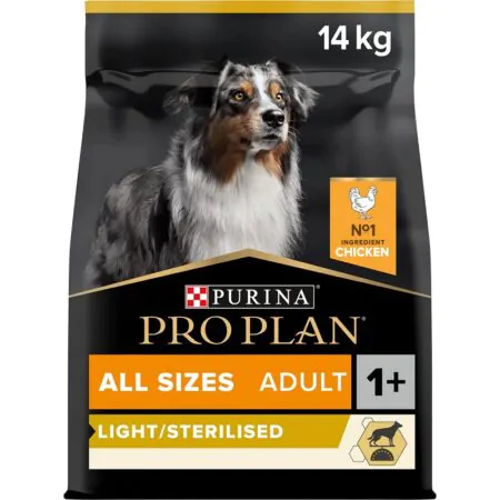 PURINA Pro Plan All Sizes Adult Dog Light Sterilised OPTIWEIGHT With Chicken 14 kg